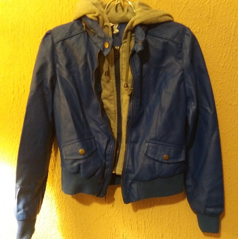 Blue pleather jacket